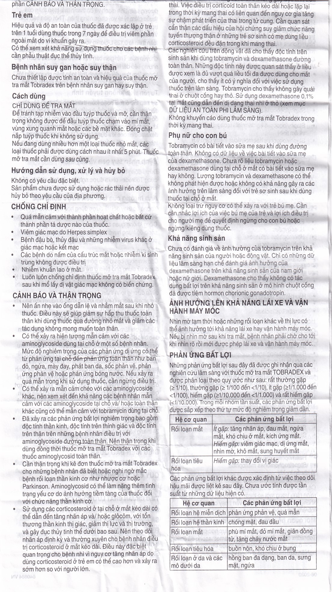 Thuốc mỡ tra mắt TobraDex Alcon điều trị viêm và nhiễm khuẩn (3,5g)