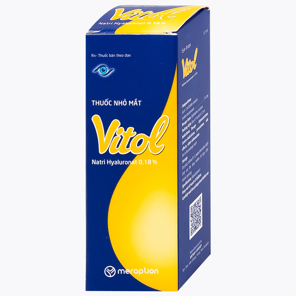 Thuốc nhỏ mắt Vitol 12ml Merap dùng cho các tình trạng khô mắt
