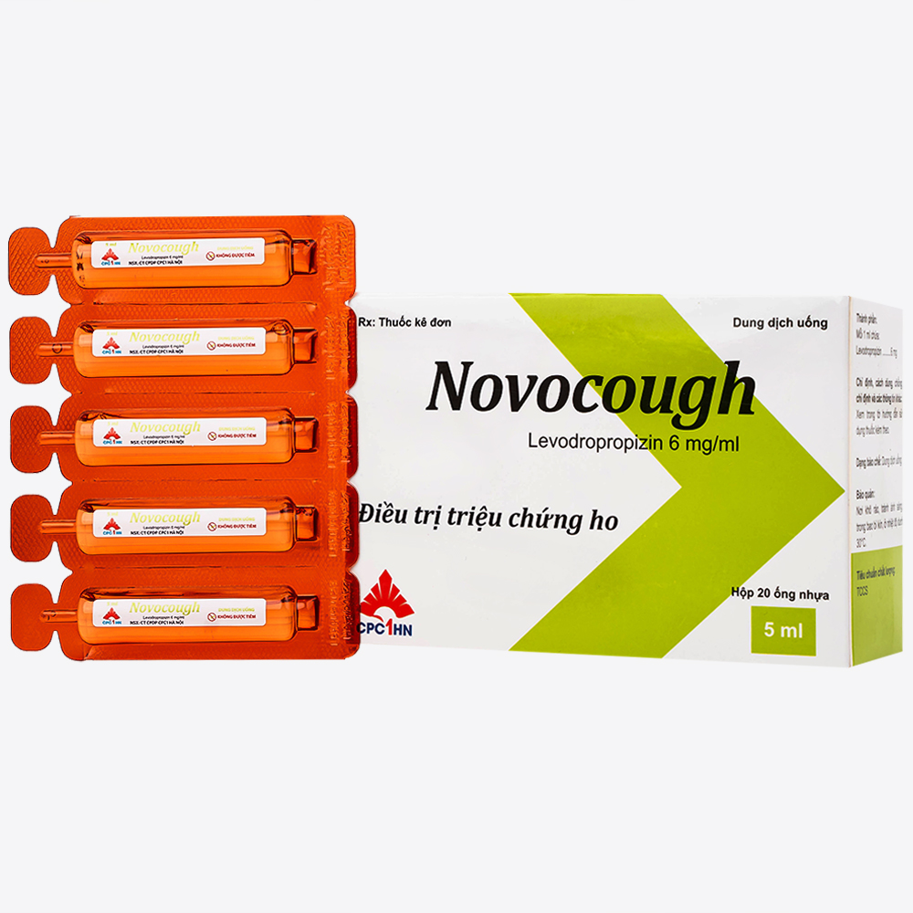 Dung dịch uống Novocough 6mg/ml CPC1HN điều trị triệu chứng ho (20 ống x 5ml)