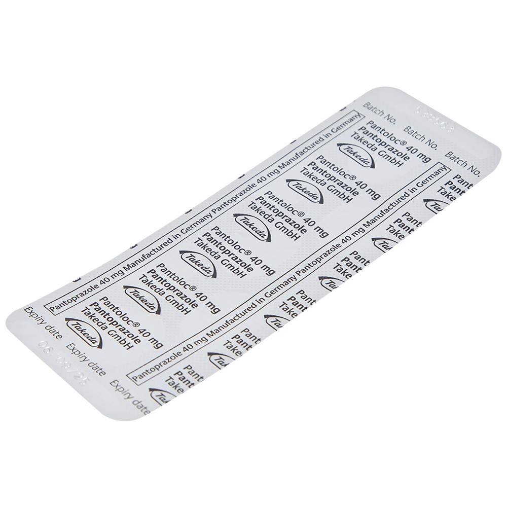 Viên nén Pantoloc 40mg Takeda điều trị viêm thực quản trào ngược (1 vỉ x 7 viên) 