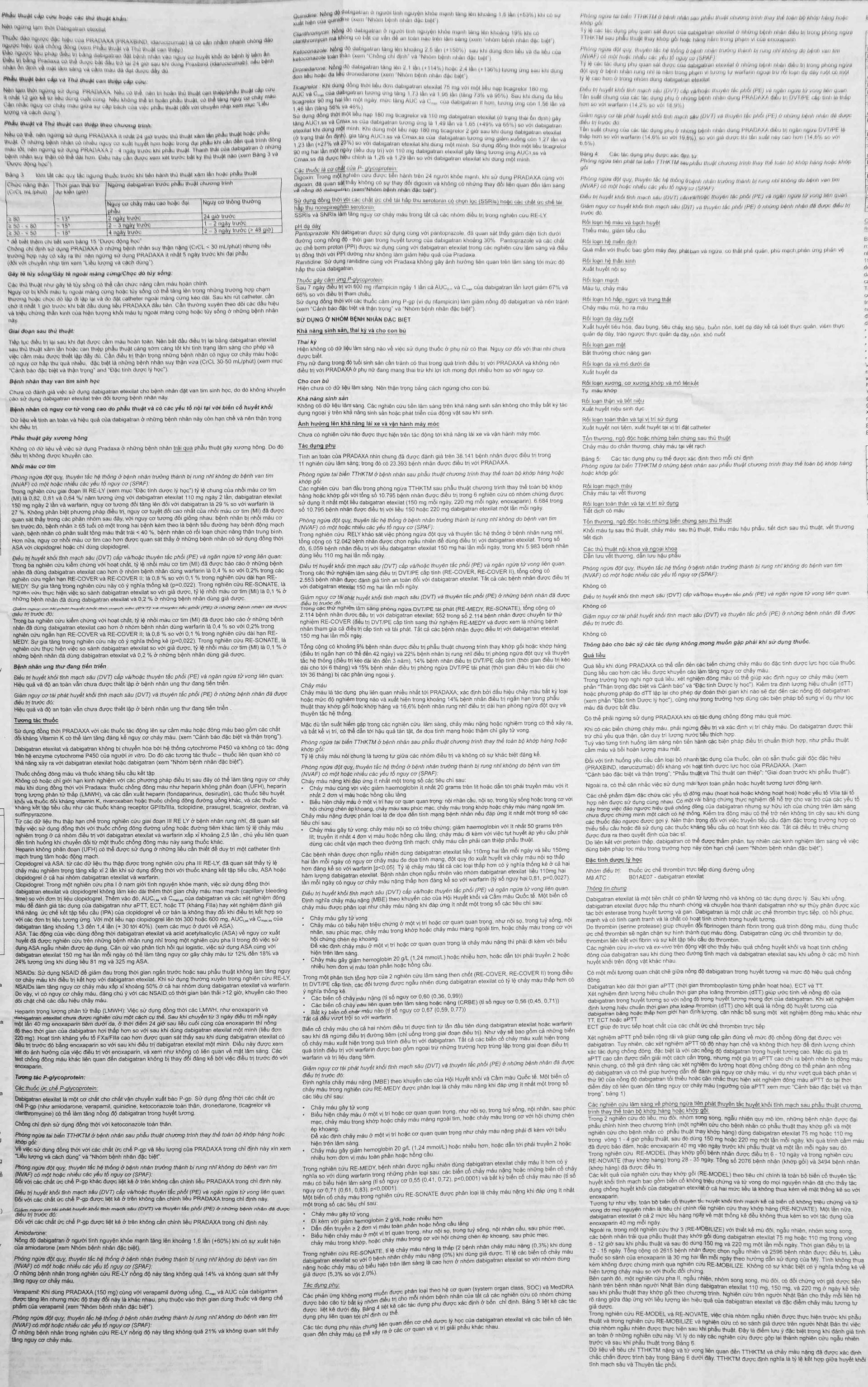 Viên nang cứng Pradaxa 110mg Boehringer phòng ngừa tai biến, đột quỵ (3 vỉ x 10 viên)