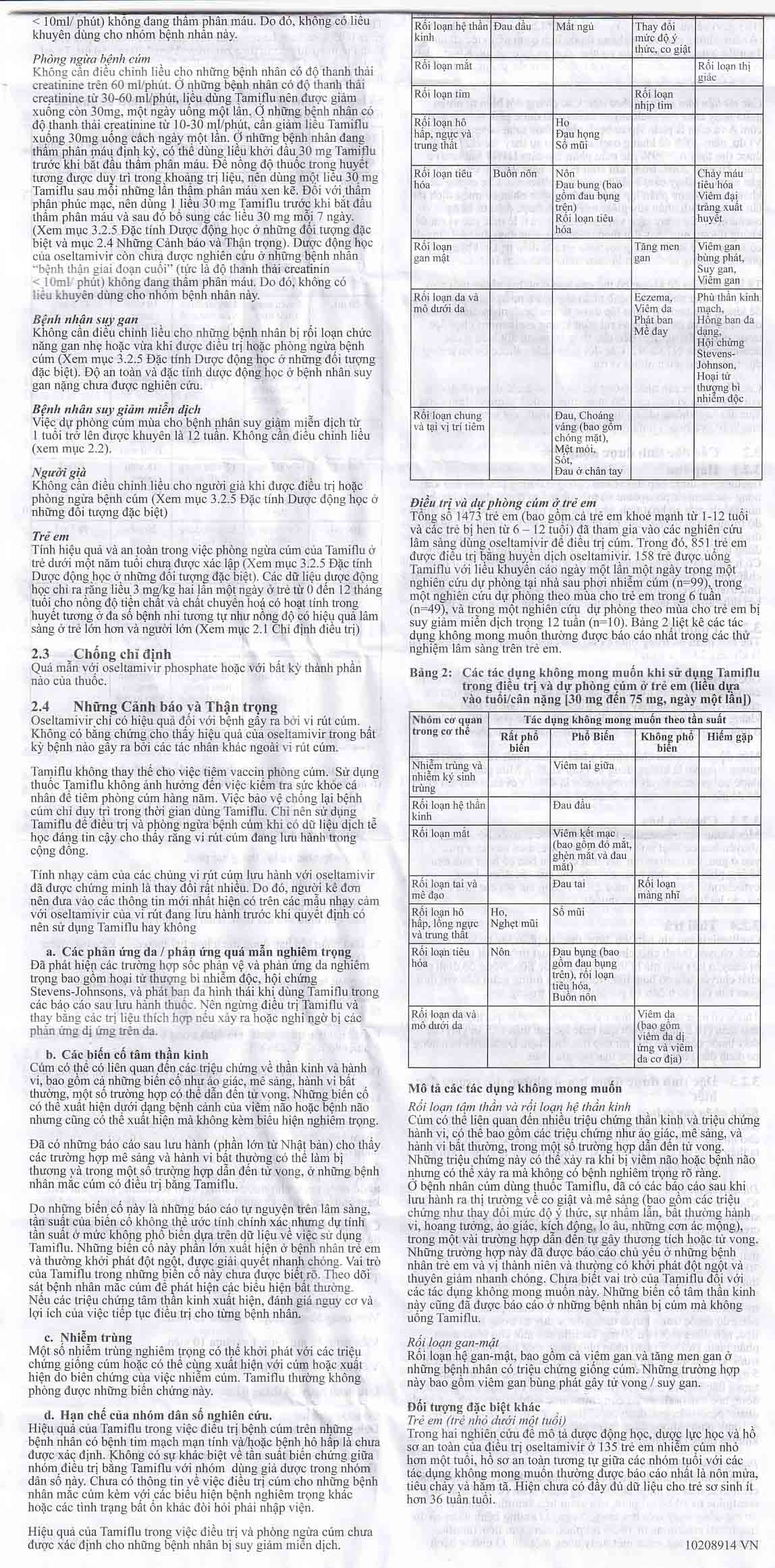 Thuốc Tamiflu Roche điều trị bệnh cúm (1 vỉ x 10 viên)