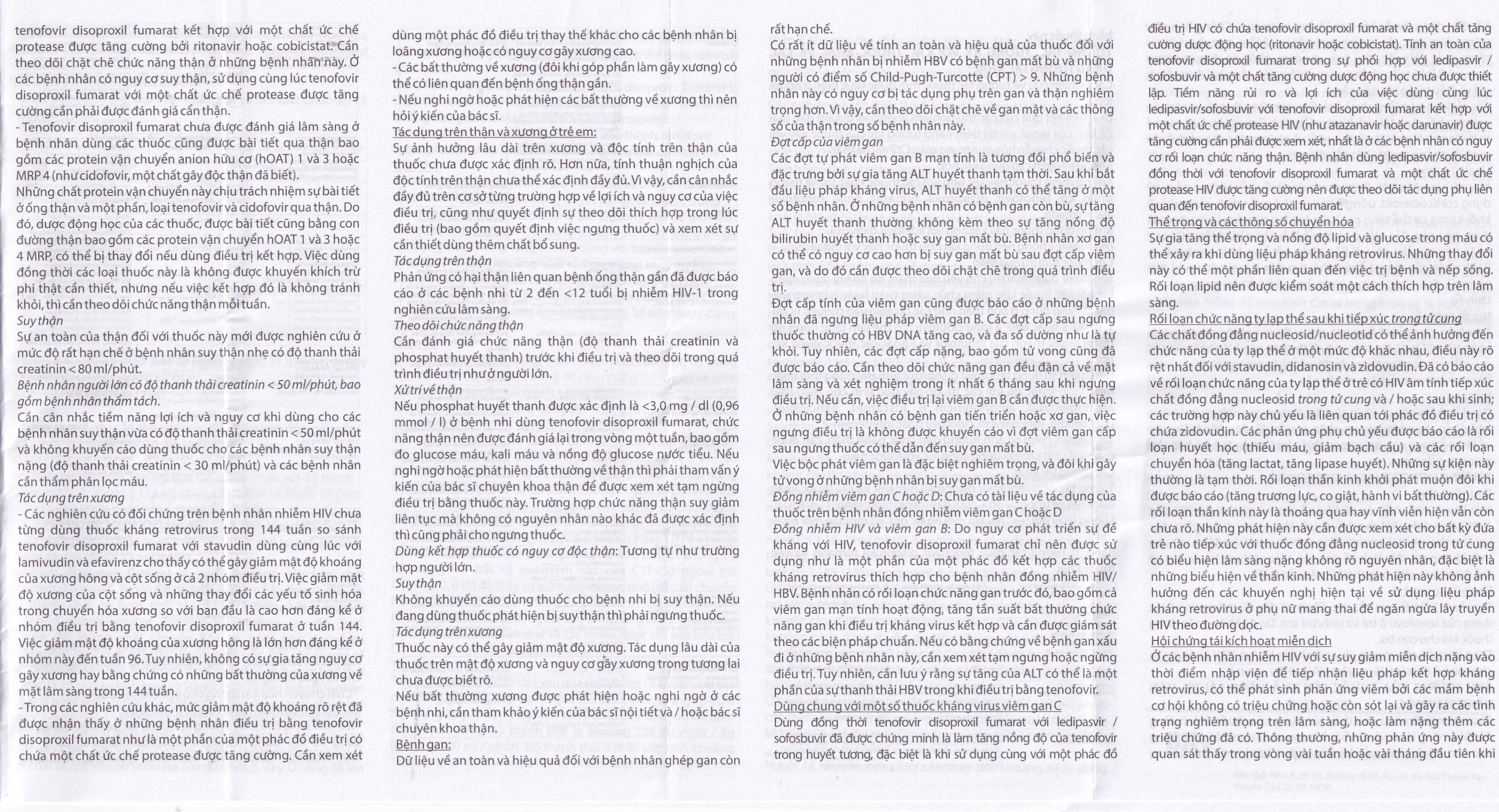 Thuốc Tenofovir-BVP điều trị và dự phòng kháng virus HIV, viêm gan B (3 vỉ x 10 viên)