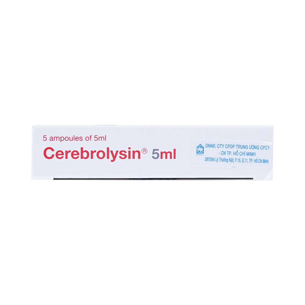 Thuốc tiêm Cerebrolysin 5ml điều trị rối loạn trí nhớ, sa sút trí tuệ (1 vỉ x 5 ống x 5ml)