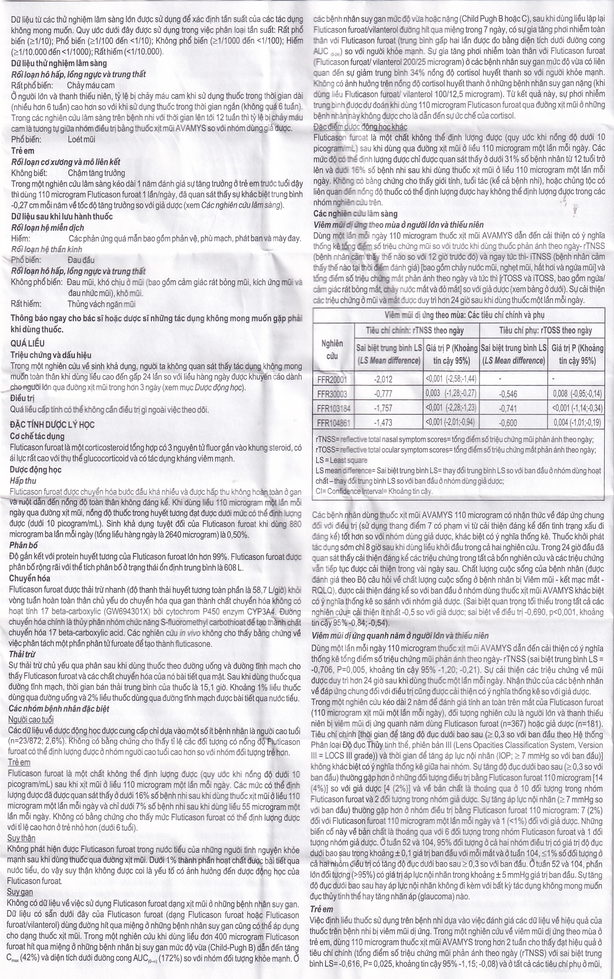 Thuốc xịt mũi Avamys 27.5mcg GSK điều trị chảy nước mũi, xung huyết mũi (120 liều xịt)