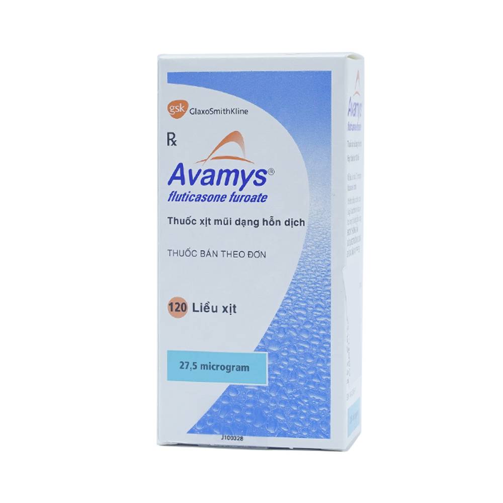 Thuốc xịt mũi Avamys 27.5mcg GSK điều trị chảy nước mũi, xung huyết mũi (120 liều xịt)