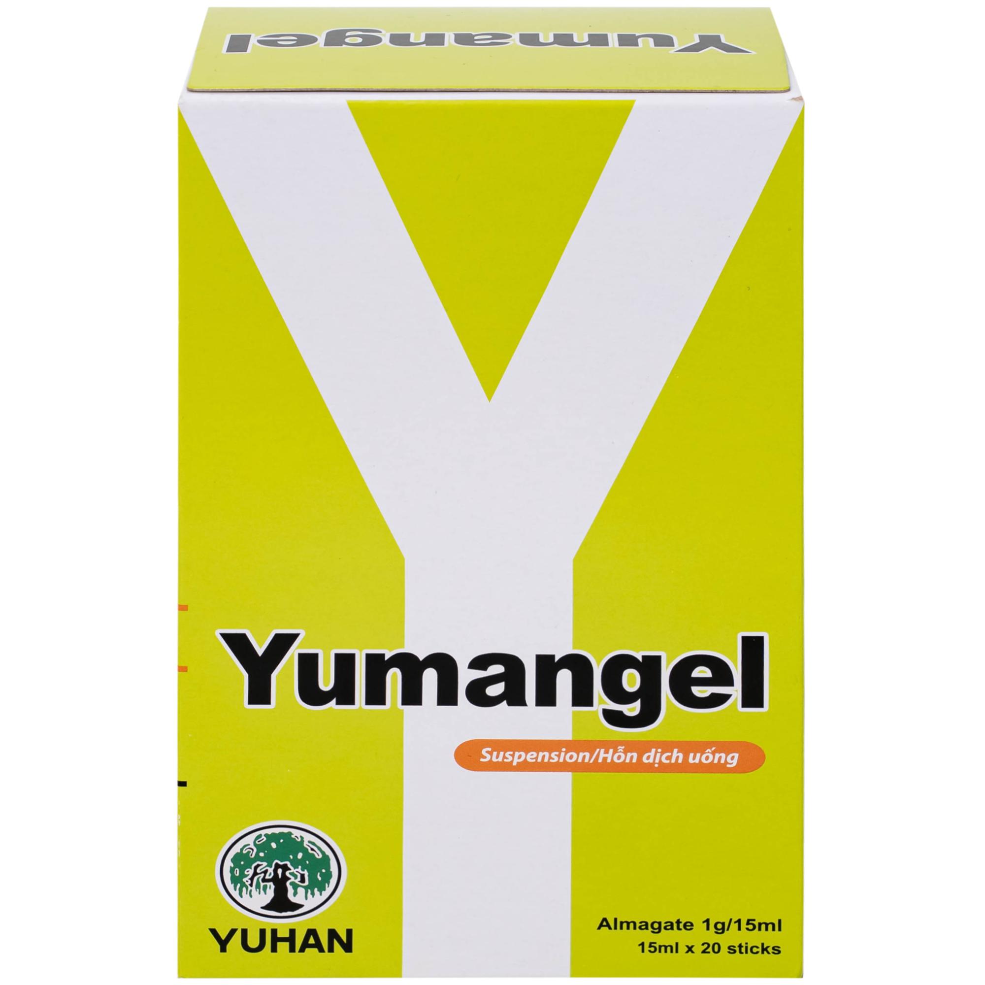 Hỗn dịch uống Yumangel Yuhan kháng acid và cải thiện loét dạ dày - tá tràng (20 gói x 15ml) 