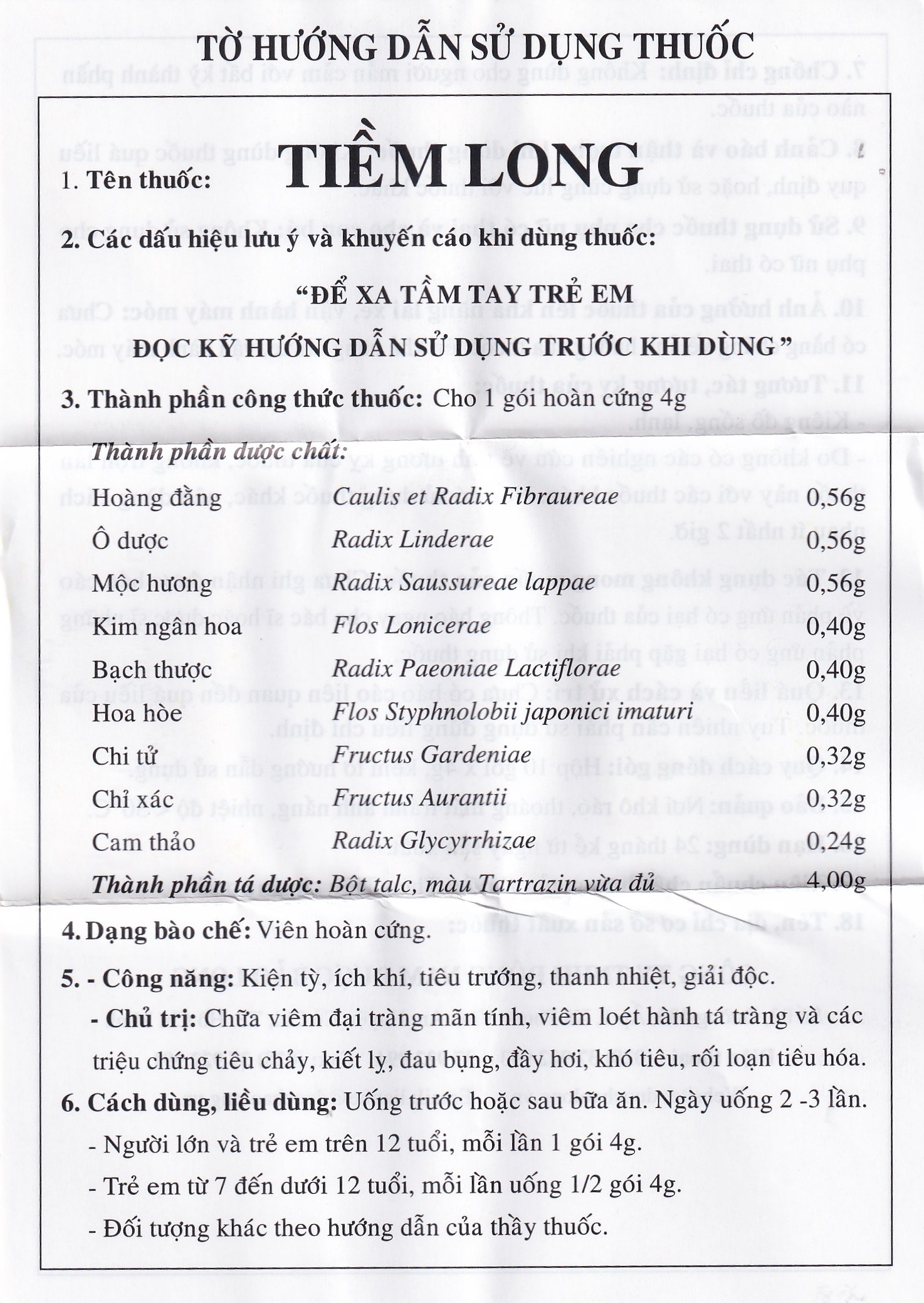 Thuốc Tiềm Long Bảo Long điều trị viêm đại tràng, loét hành tá tràng (10 gói x 4g)