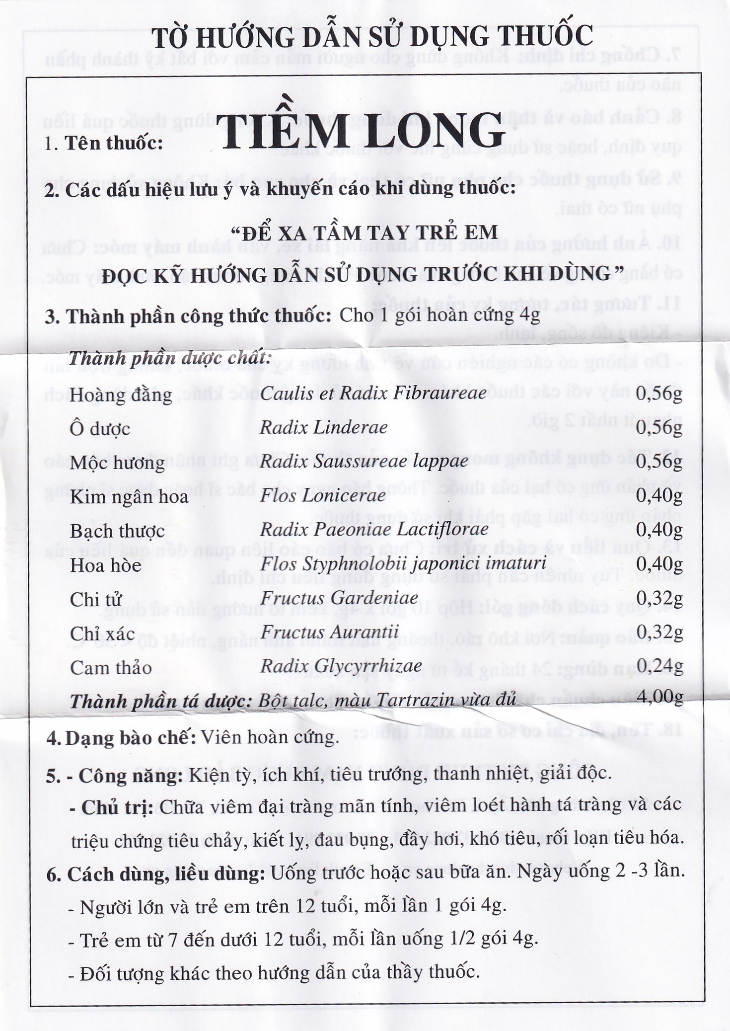 Thuốc Tiềm Long Bảo Long điều trị viêm đại tràng, loét hành tá tràng (10 gói x 4g)