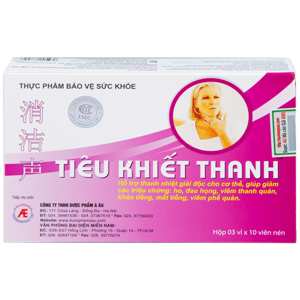Viên uống Giảm ho Tiêu Khiết Thanh Á Âu (3 vỉ x 10 viên)