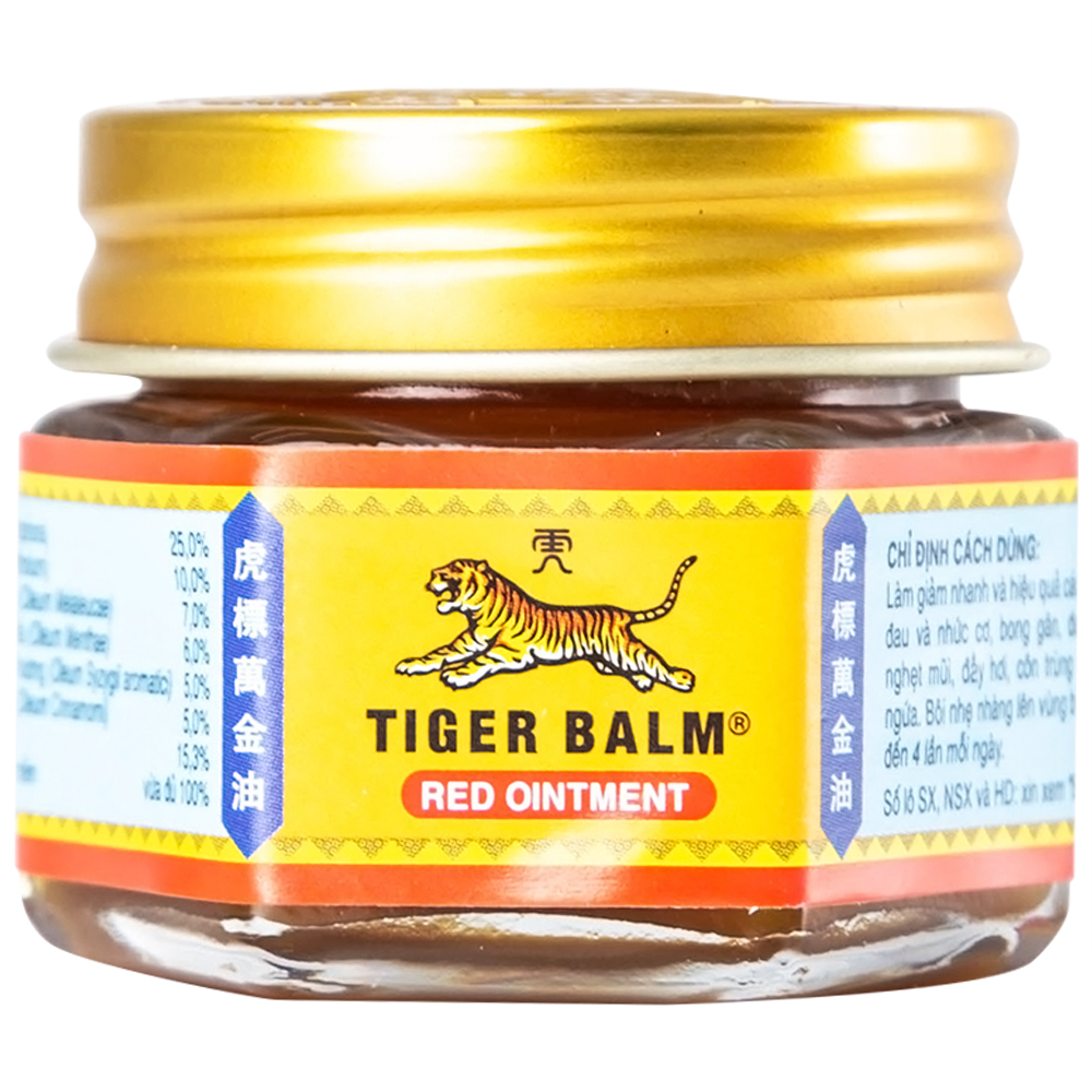 Thuốc mỡ Tiger Balm Red Ointment Haw Par giảm đau và nhức cơ, bong gân (19,4g)
