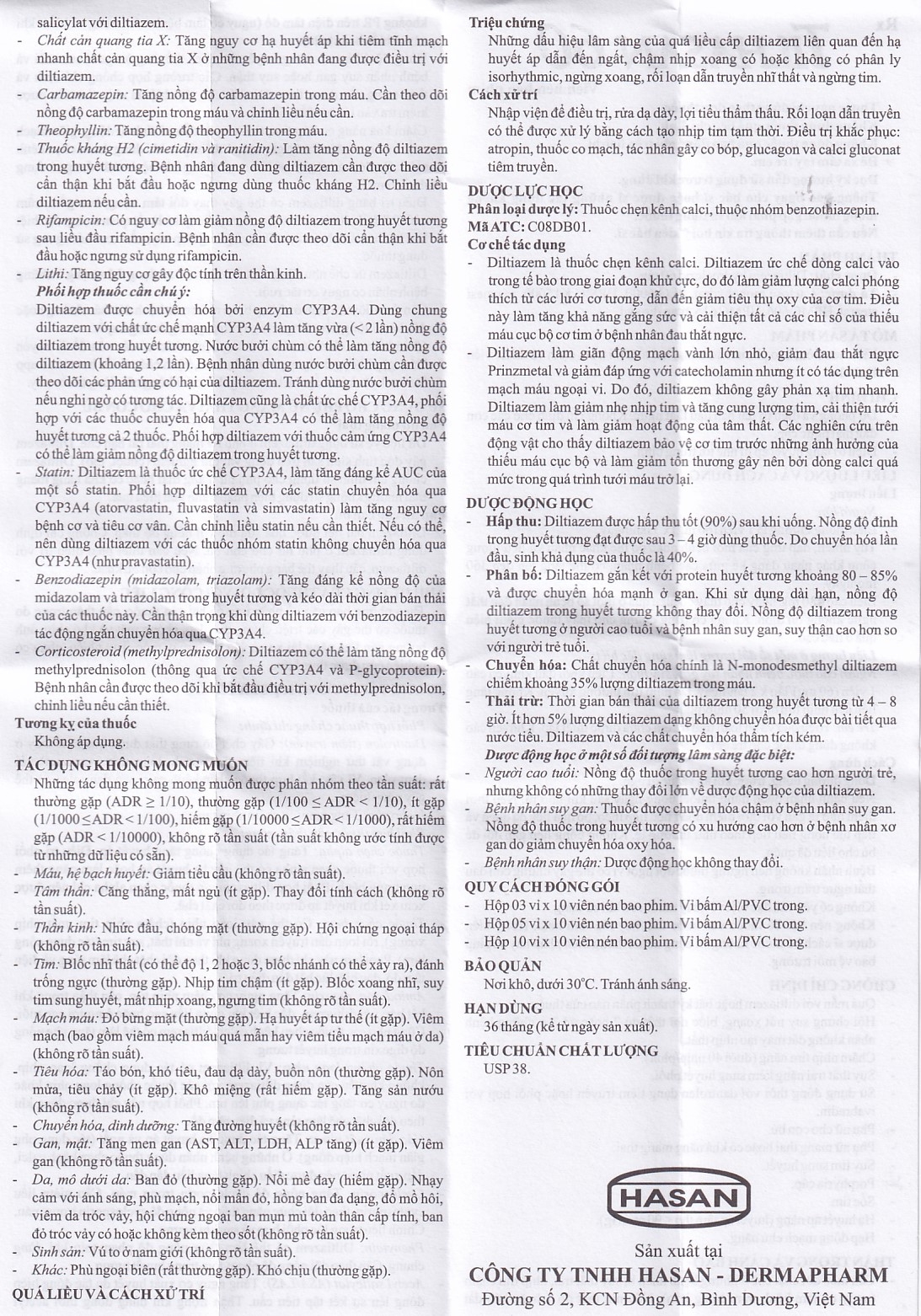 Thuốc Tilhasan 60 Hasan điều trị tăng huyết áp (3 vỉ x 10 viên)