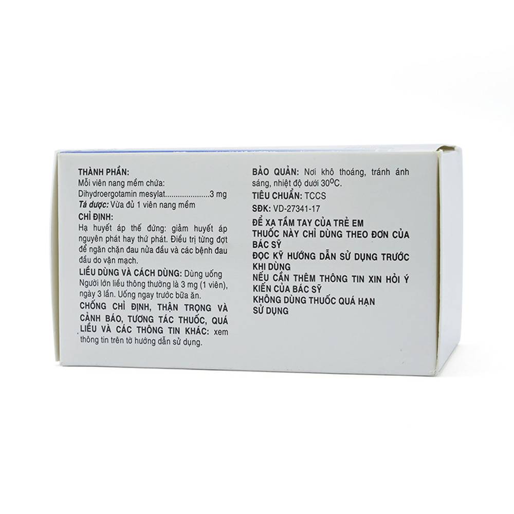 Thuốc Timmak 3mg S.P.M điều trị rối loạn tuần hoàn thể đứng (6 vỉ x 10 viên)