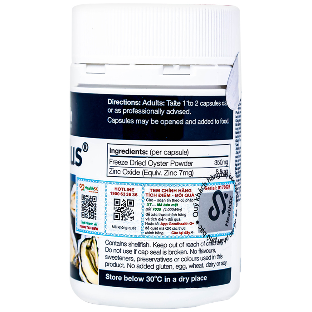 Viên hỗ trợ tăng cường sinh lực nam giới Oyster Plus Goodhealth (60 viên)