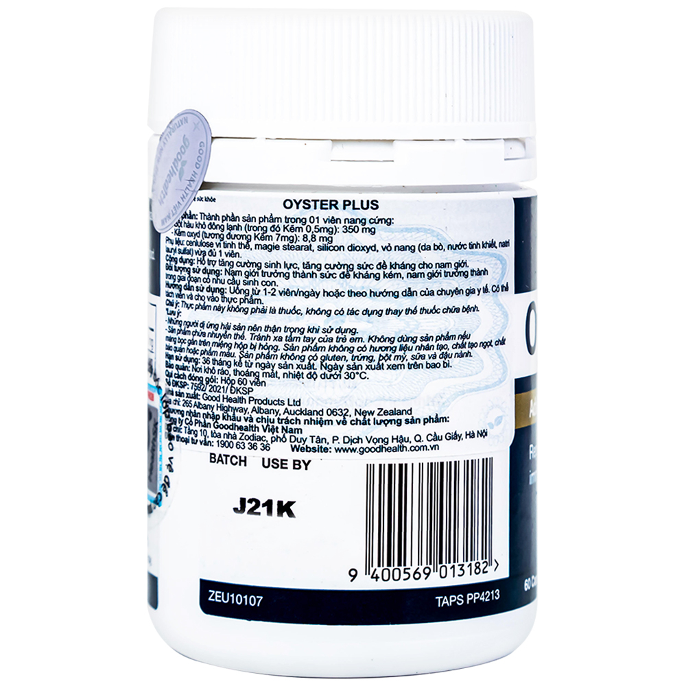 Viên hỗ trợ tăng cường sinh lực nam giới Oyster Plus Goodhealth (60 viên)