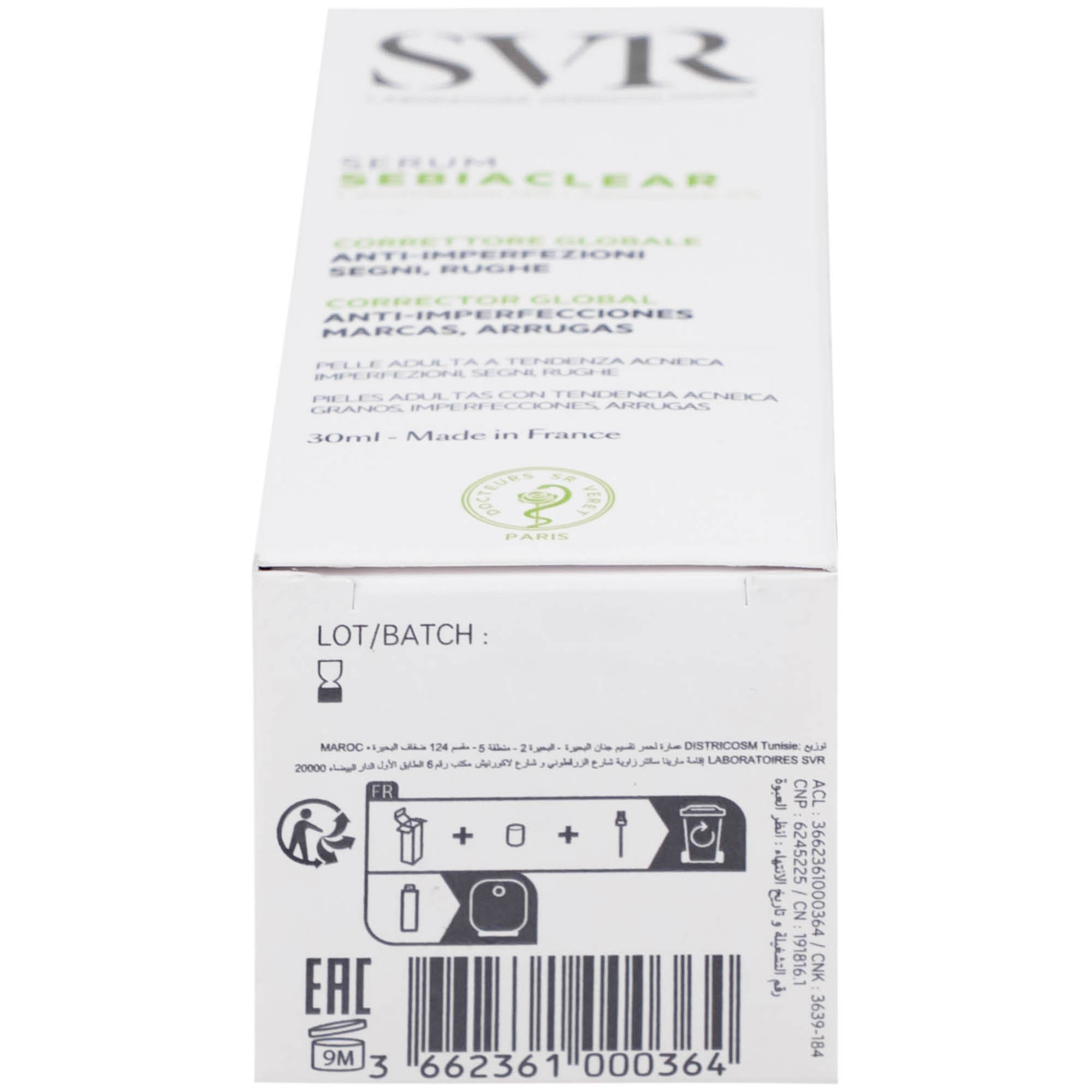 Tinh chất SVR Sebiaclear Serum giảm mụn mờ thâm, làm mịn da (30ml)