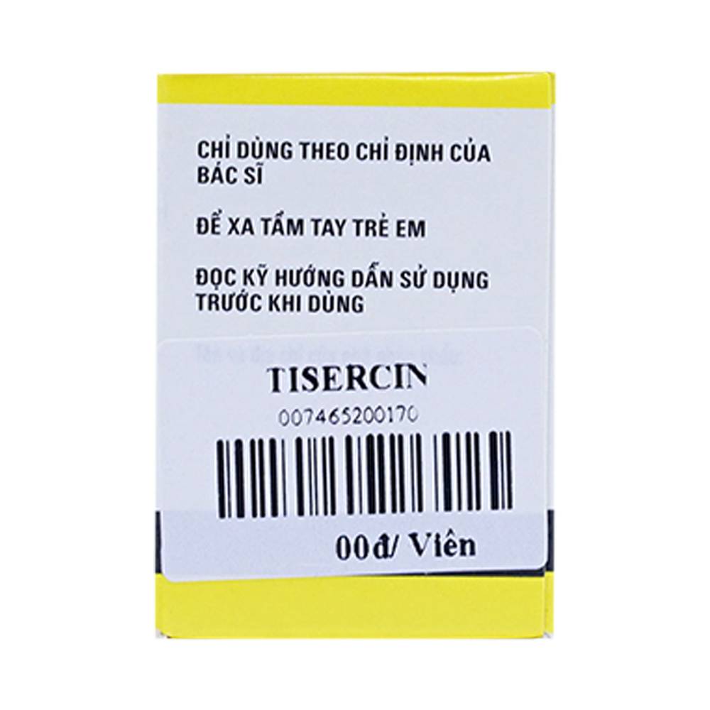 Thuốc Tisercin 25mg Egis điều trị loạn thần (1 lọ x 50 viên)