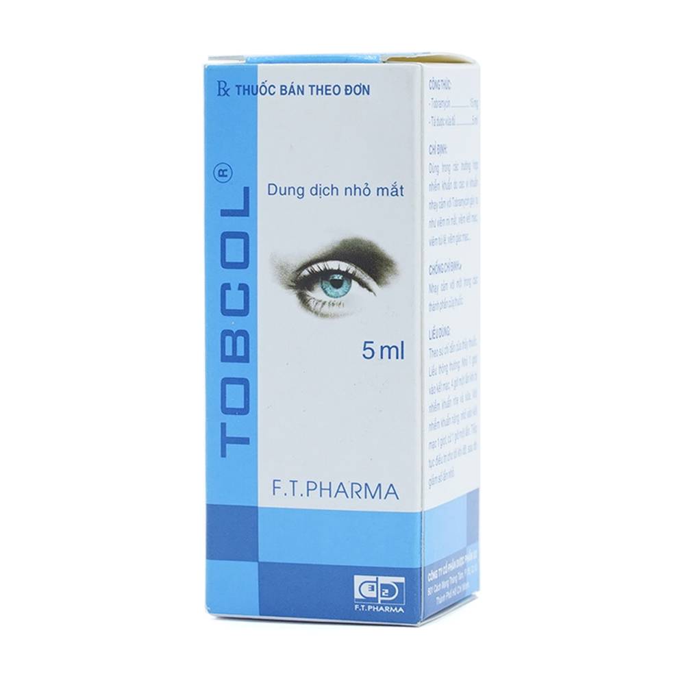 Thuốc nhỏ mắt Tobcol Dược 3-2 điều trị viêm mi mắt, viêm kết mạc (5ml)