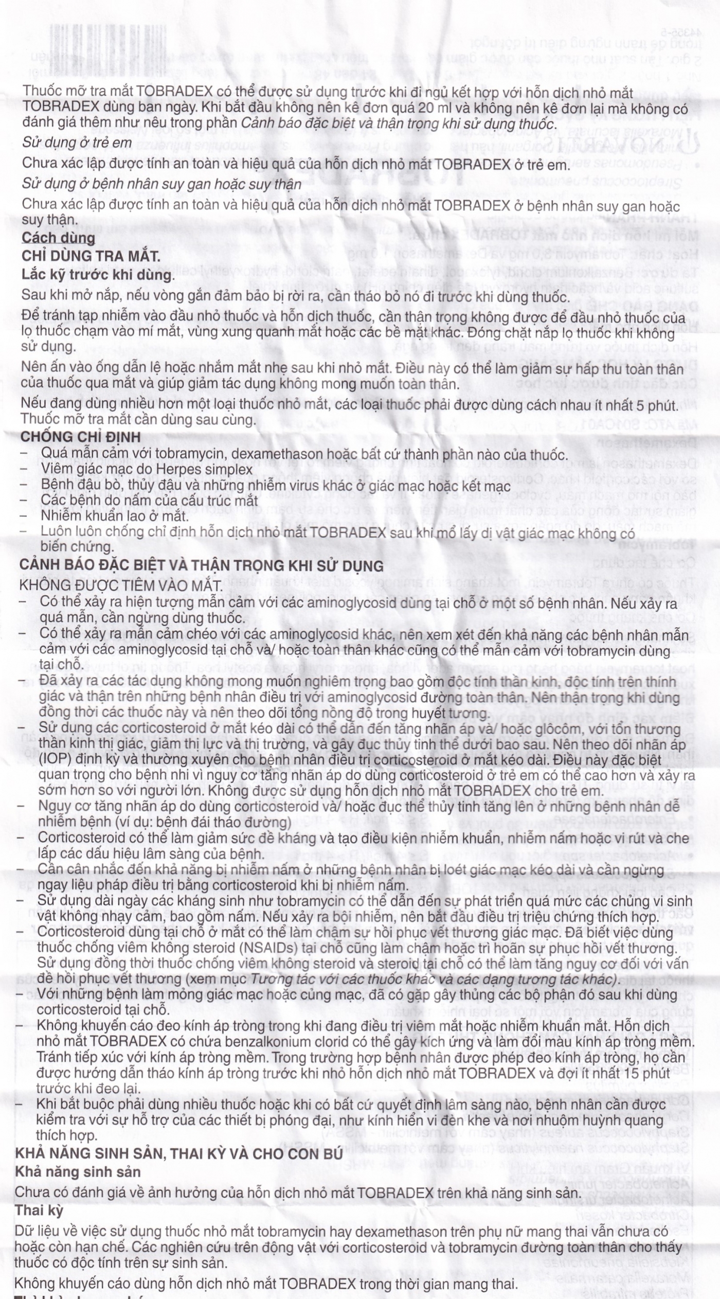 Hỗn dịch nhỏ mắt Tobradex điều trị tình trạng viêm ở mắt (5ml)