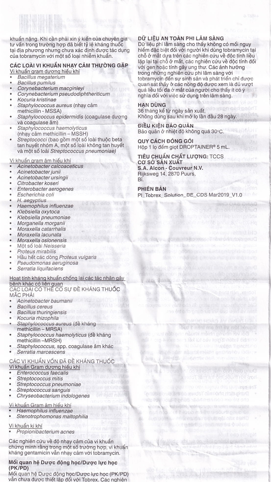 Thuốc nhỏ mắt Tobrex Alcon điều trị nhiễm khuẩn ở mắt (5ml)