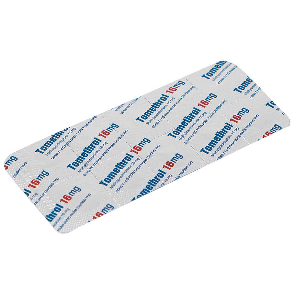 Thuốc Tomethrol 16mg chống viêm, ức chế miễn dịch và chống tế bào tăng sinh ( 3 vỉ x 10 viên)