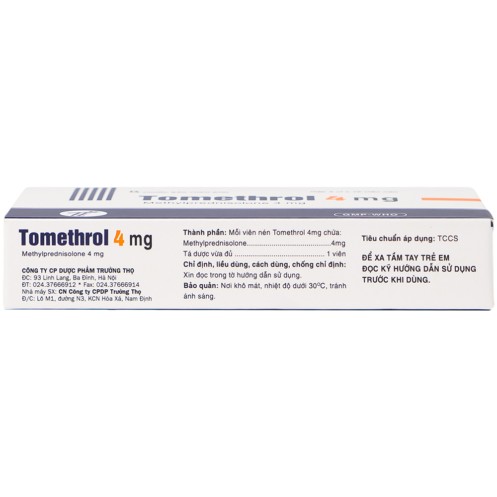 Thuốc Tomethrol 4mg điều trị rối loạn do thấp khớp ( 3 vỉ x 10 viên)