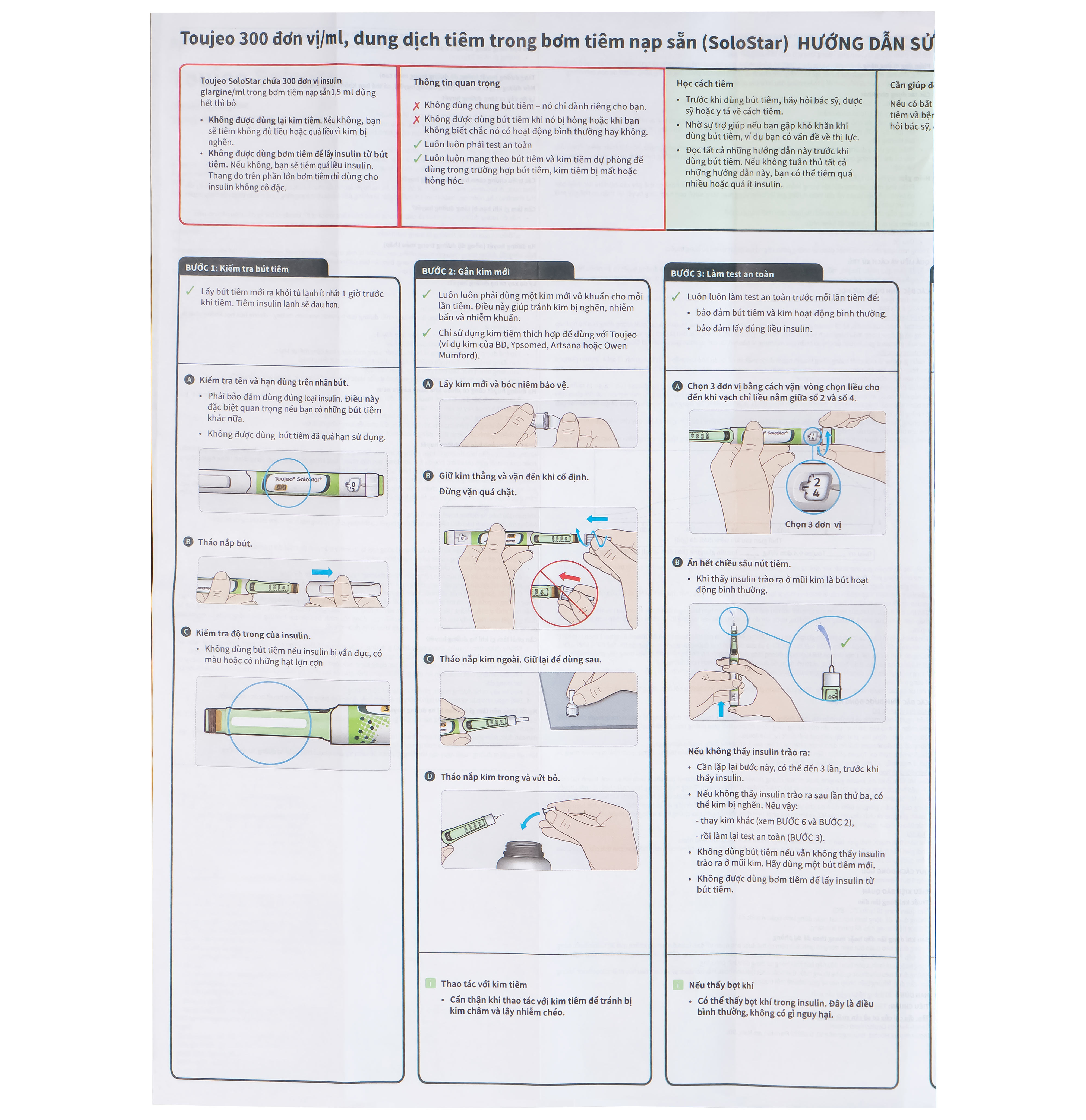 Thuốc tiêm Toujeo Solostar 300U/ml Sanofi điều trị đái tháo đường (5 cây)