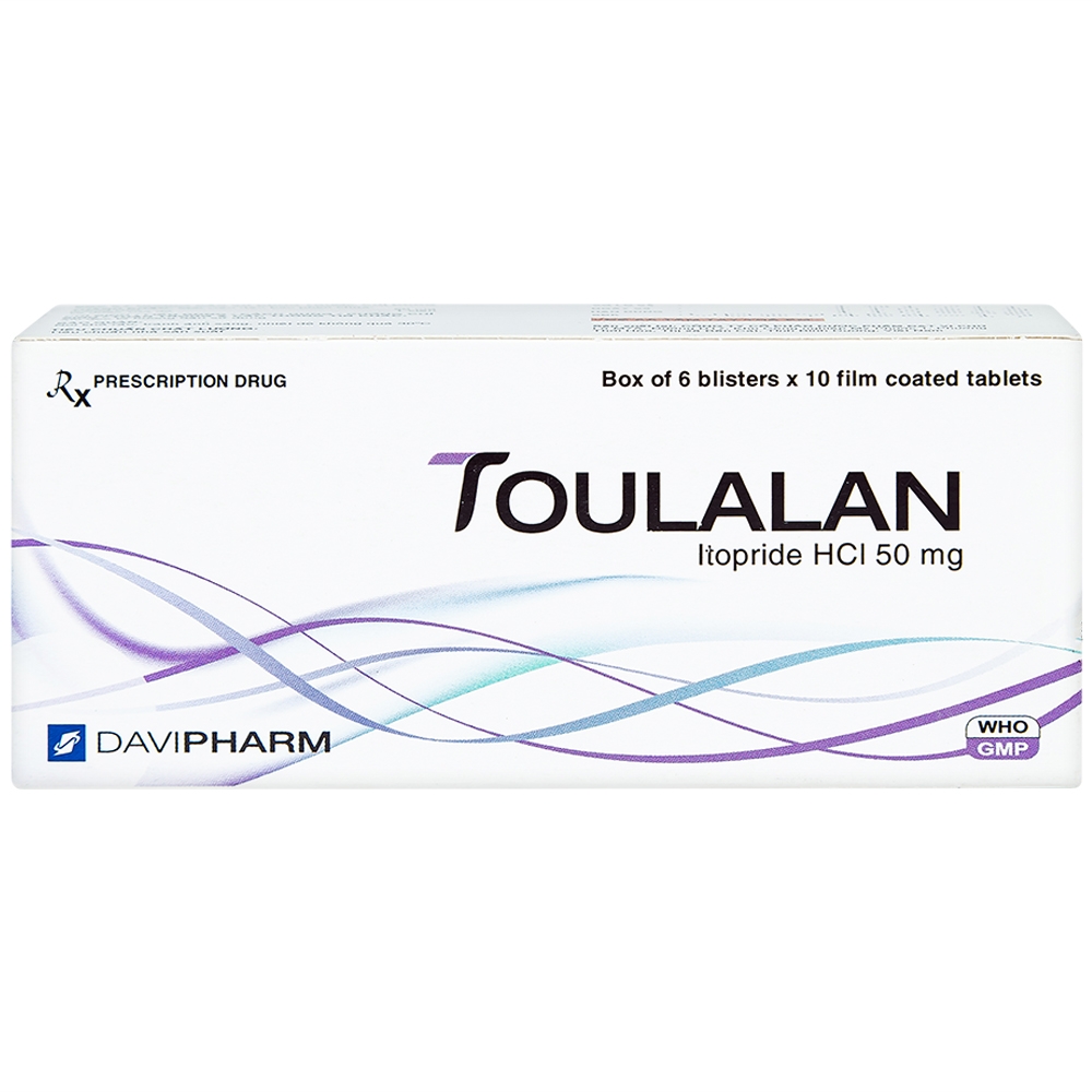 Thuốc Toulalan Davipharm điều trị triệu chứng về dạ dày (6 vỉ x 10 viên)