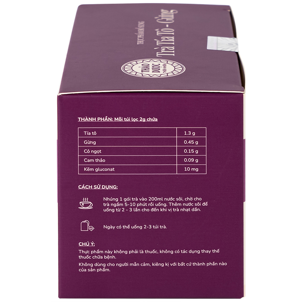 Trà Thảo Dược Tía Tô - Gừng Kami Tea (20 túi lọc x 2g)