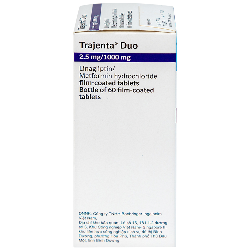 Thuốc Trajenta Duo 2.5mg/1000mg Boehringer điều trị đái tháo đường típ 2 (60 viên)