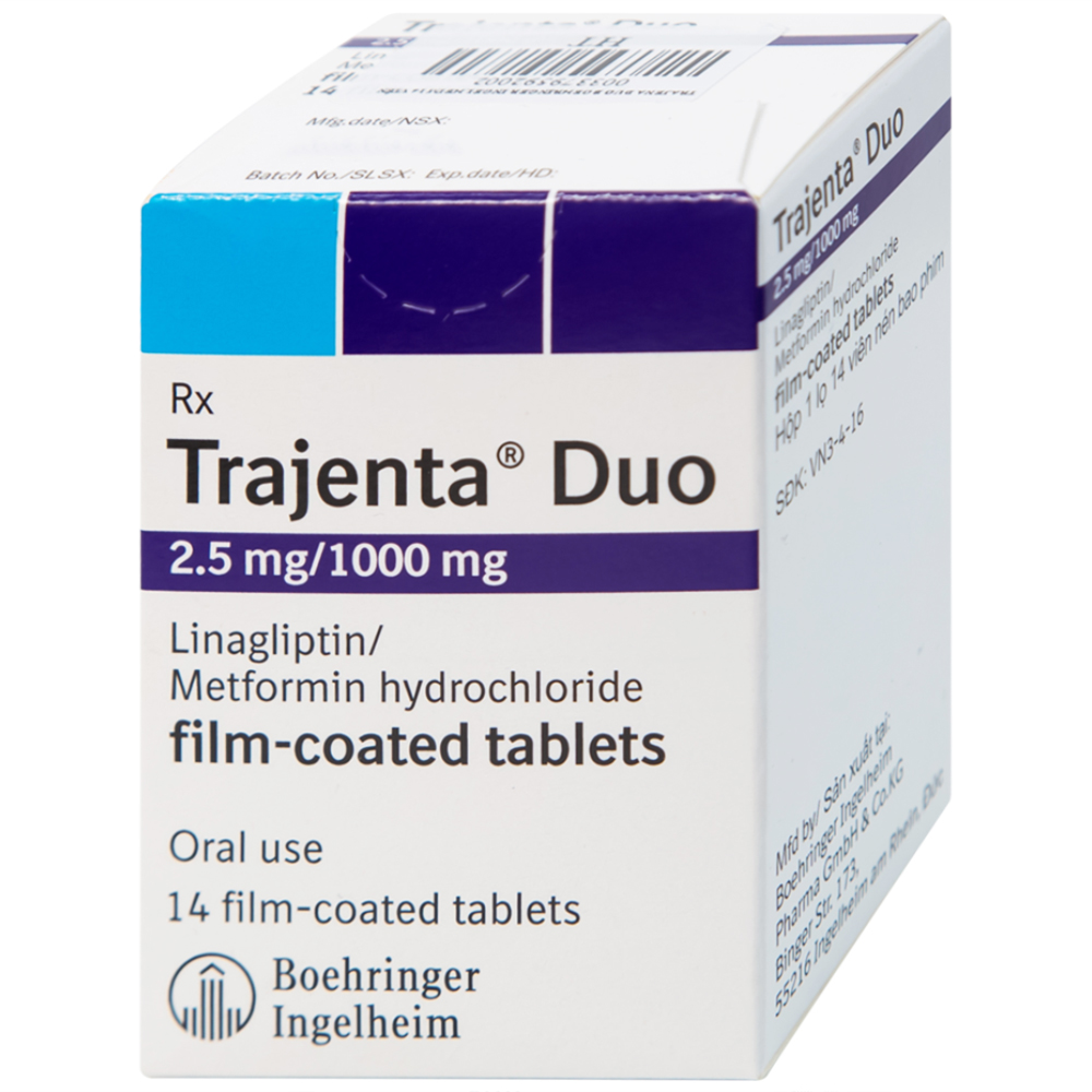 Thuốc Trajena Duo Boehringer Ingelheim hỗ trợ điều trị đái tháo đường (14 viên)