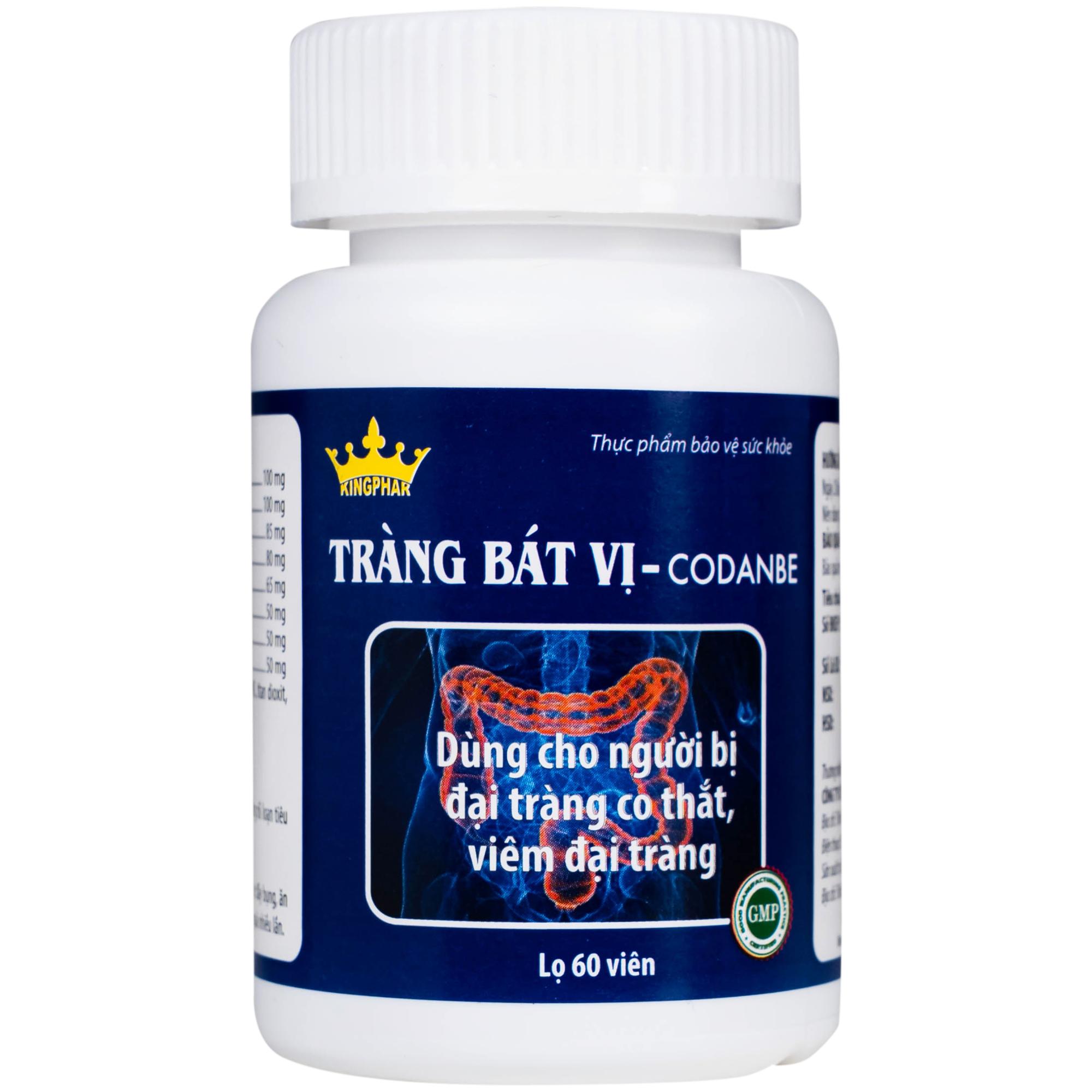 Viên uống hỗ trợ tăng cường tiêu hóa cho người viêm đại tràng Tràng Bát Vị-Codanbe Kingphar (60 viên)