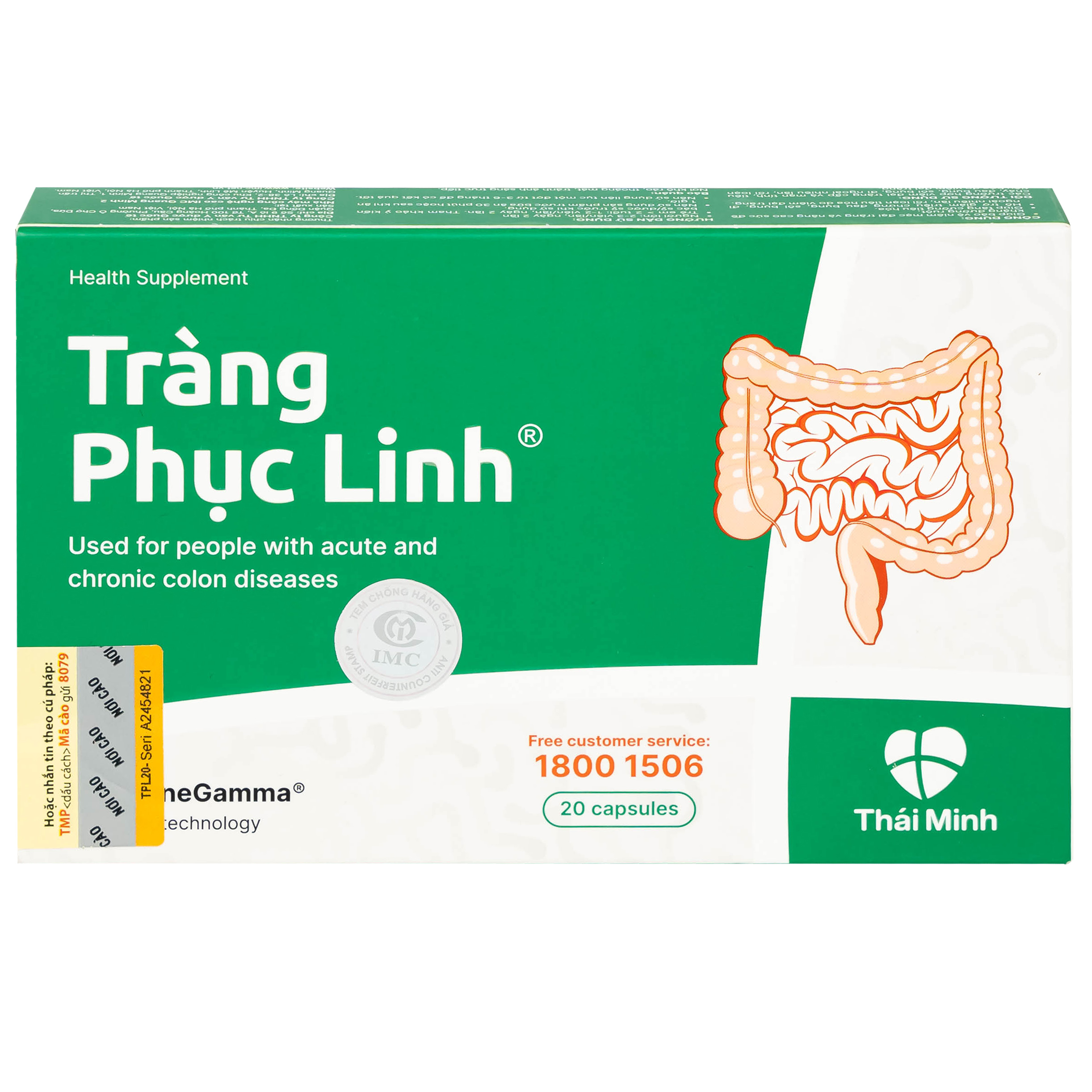 Viên hỗ trợ viêm đại tràng cấp và mãn tính Tràng Phục Linh (2 vỉ x 10 viên)