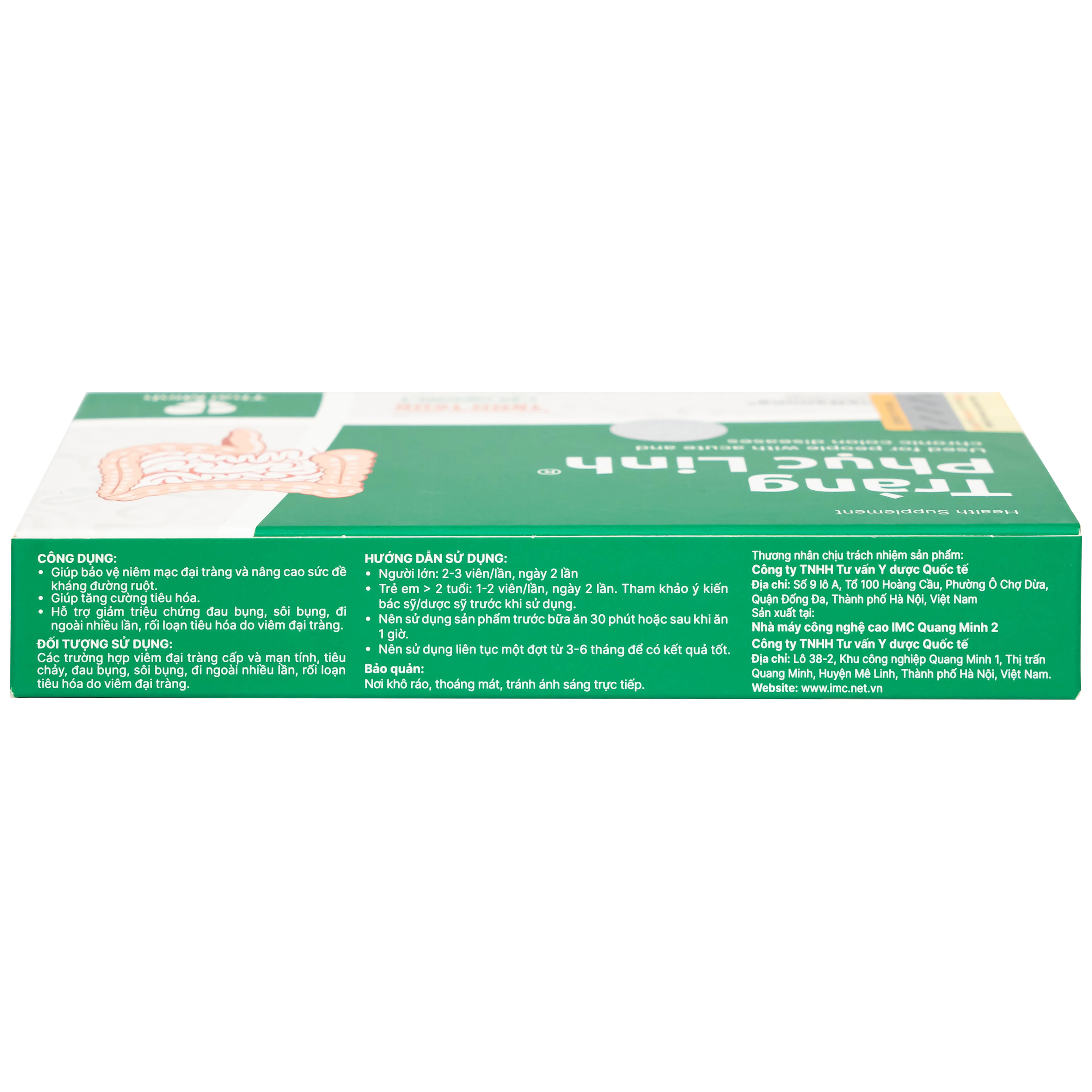 Viên hỗ trợ viêm đại tràng cấp và mãn tính Tràng Phục Linh (2 vỉ x 10 viên)