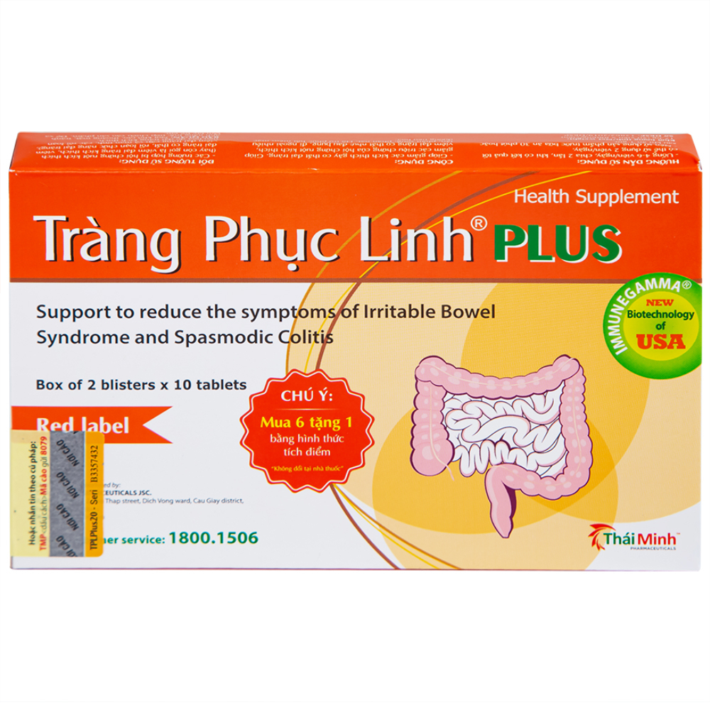 Viên giảm triệu chứng ruột Tràng Phục Linh Plus (2 vỉ x 10 viên)
