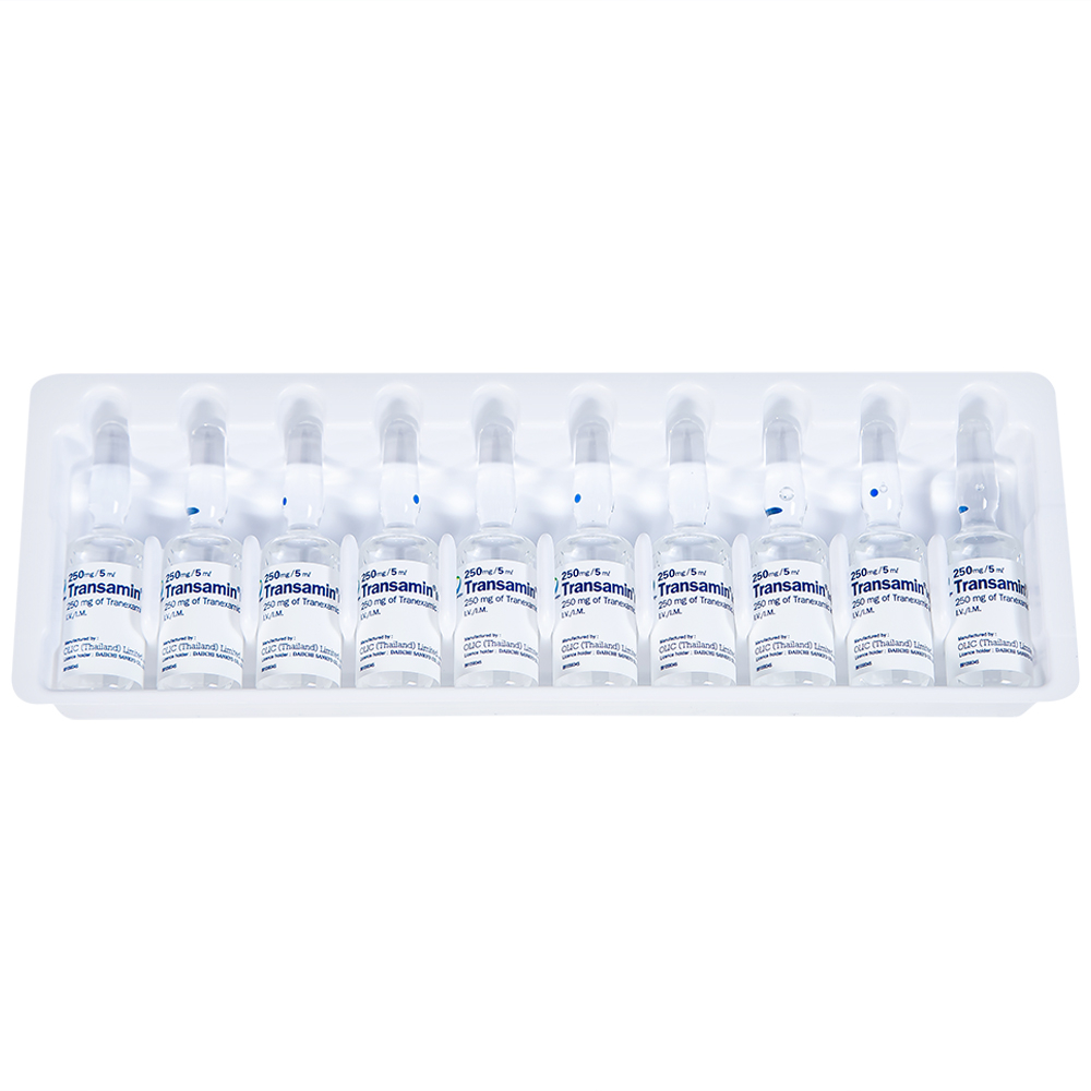 Thuốc tiêm Transamin Injection Daiichi điều trị bệnh bạch huyết, thiếu máu không tái tạo (1 vỉ x 10 ống x 5ml)