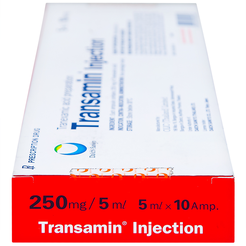 Thuốc tiêm Transamin Injection Daiichi điều trị bệnh bạch huyết, thiếu máu không tái tạo (1 vỉ x 10 ống x 5ml)