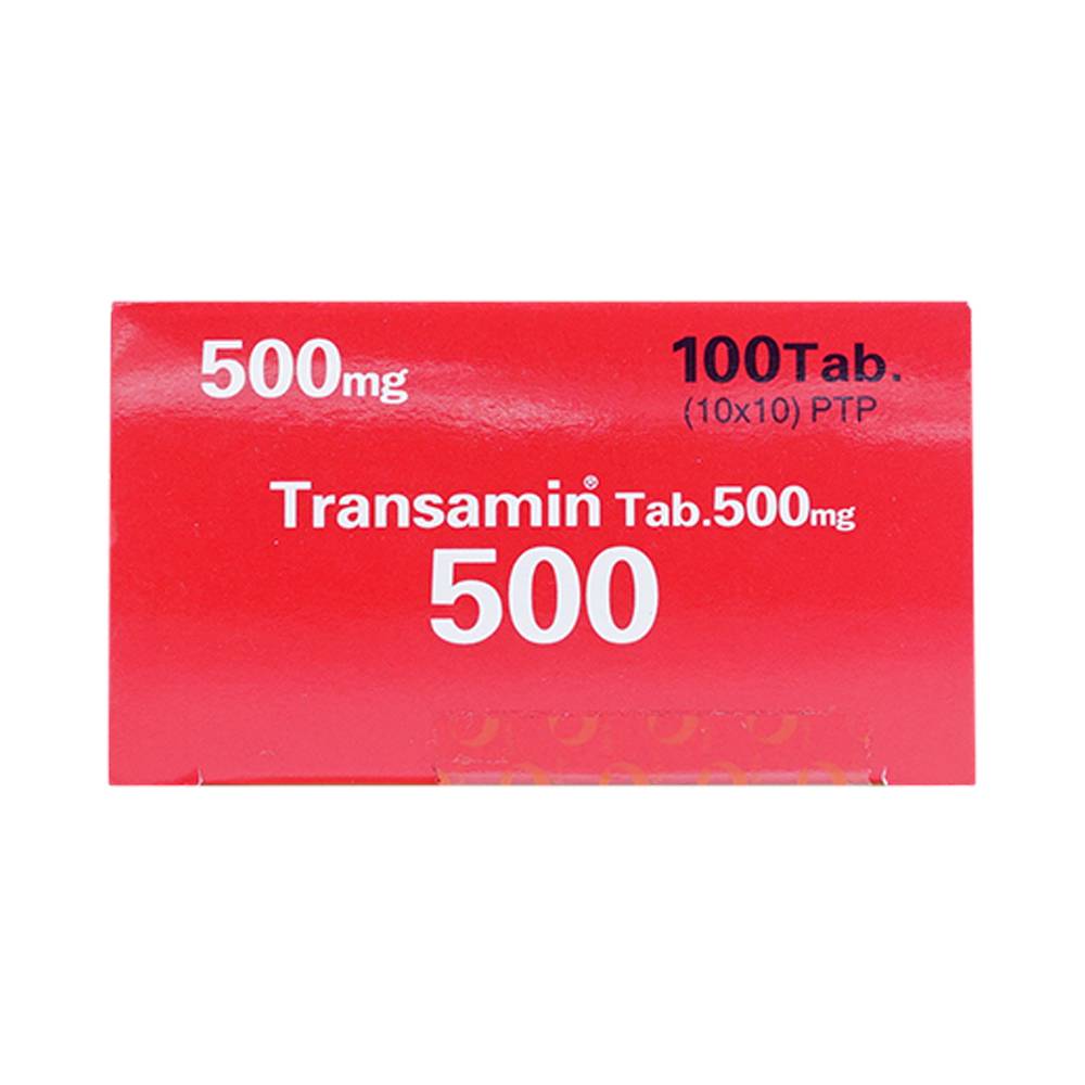 Thuốc Transamin Tab.500mg Daiichi điều trị bệnh bạch huyết, thiếu máu không tái tạo (10 vỉ x 10 viên)