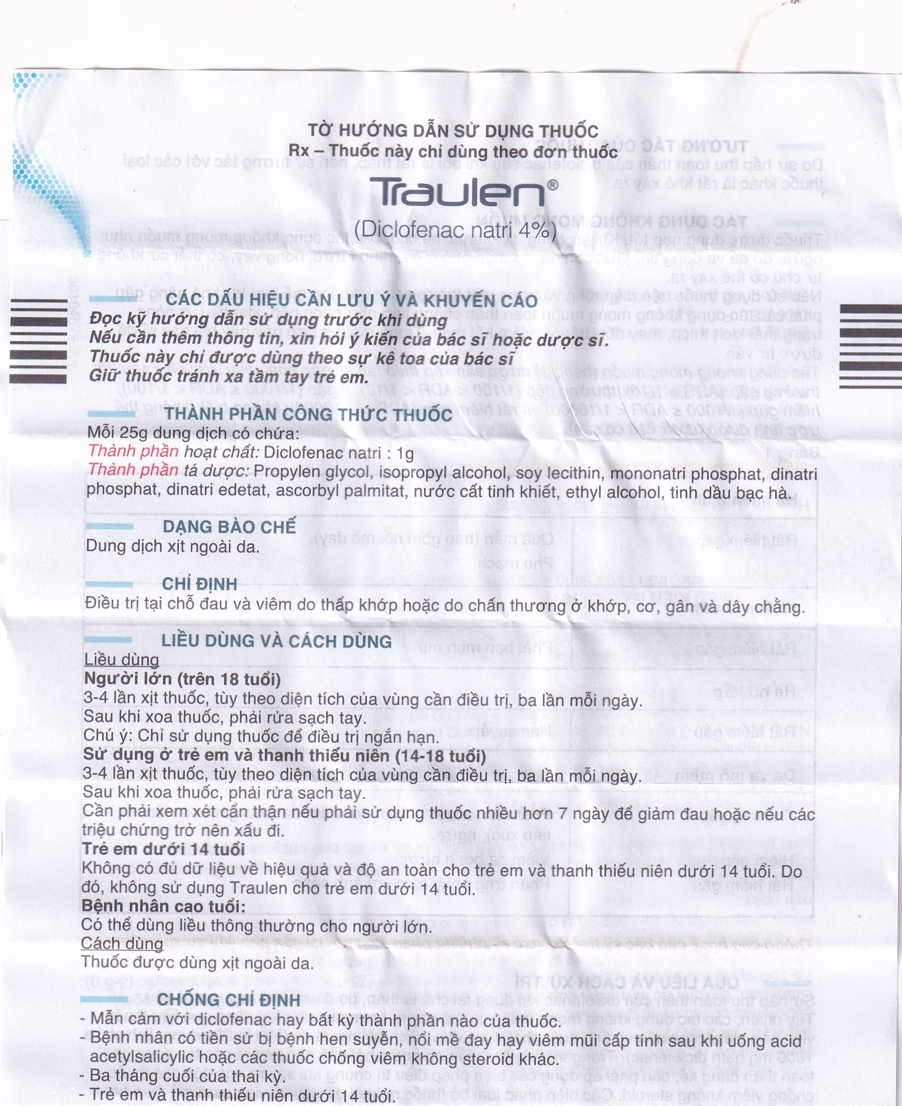 Thuốc giảm đau Traulen 4% OP Pharma dạng xịt hỗ trợ điều trị tại chỗ đau và viêm do thấp khớp (25g)