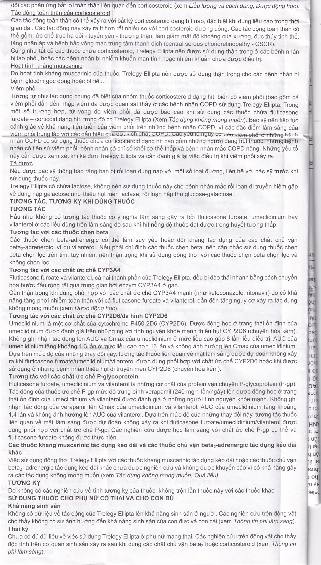 Thuốc bột hít phân liều Trelegy Ellipta GSK điều trị bệnh phổi tắc nghẽn mãn tính (30 liều hít)