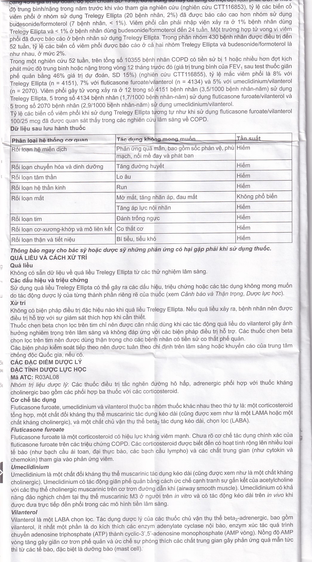 Thuốc bột hít phân liều Trelegy Ellipta GSK điều trị bệnh phổi tắc nghẽn mãn tính (30 liều hít)