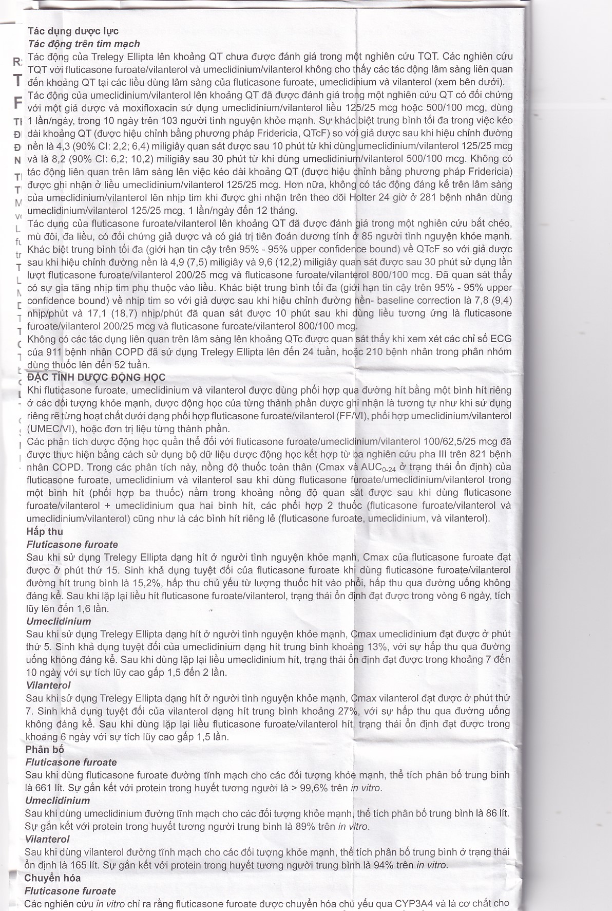 Thuốc bột hít phân liều Trelegy Ellipta GSK điều trị bệnh phổi tắc nghẽn mãn tính (30 liều hít)