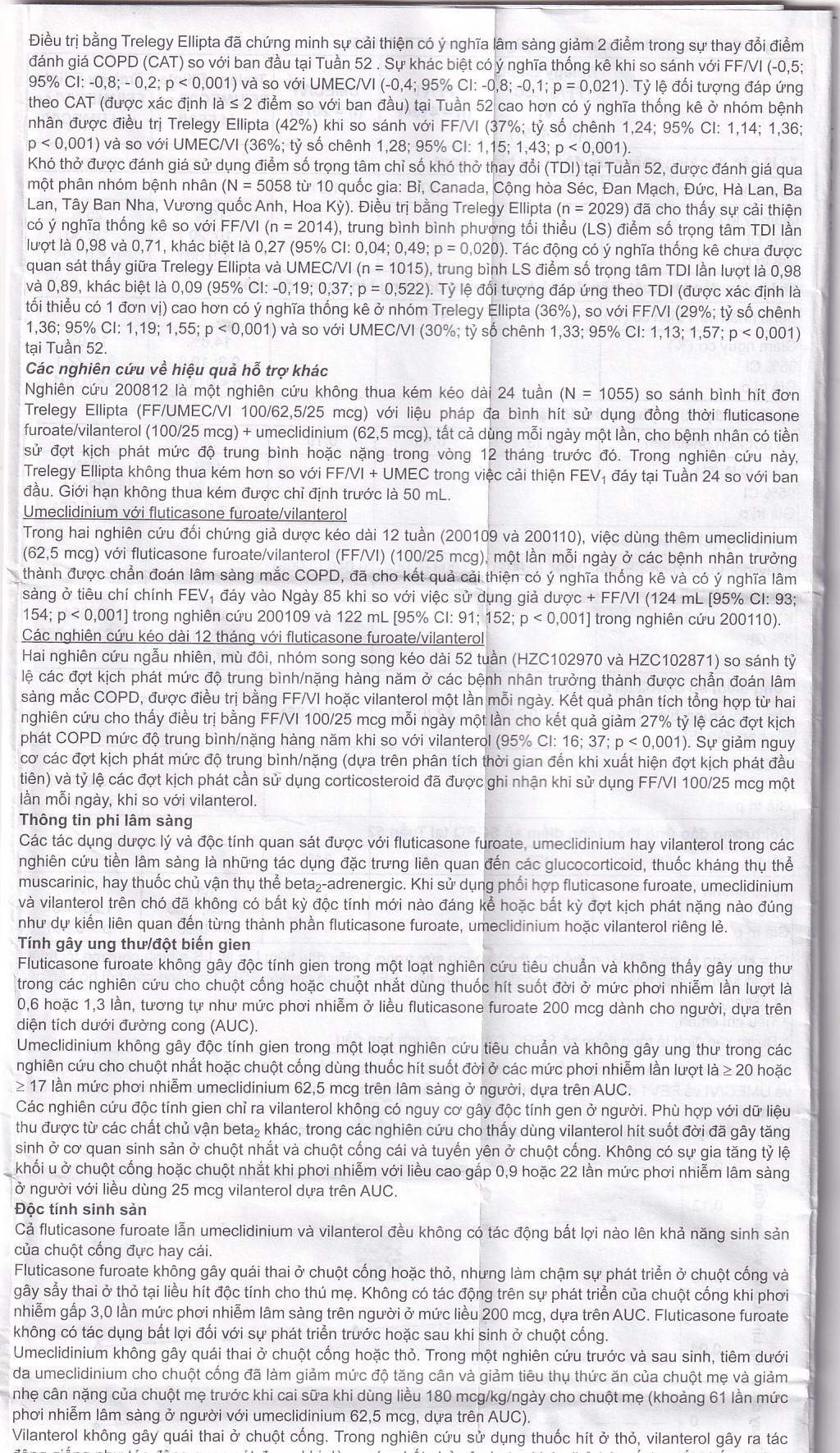 Thuốc bột hít phân liều Trelegy Ellipta GSK điều trị bệnh phổi tắc nghẽn mãn tính (30 liều hít)