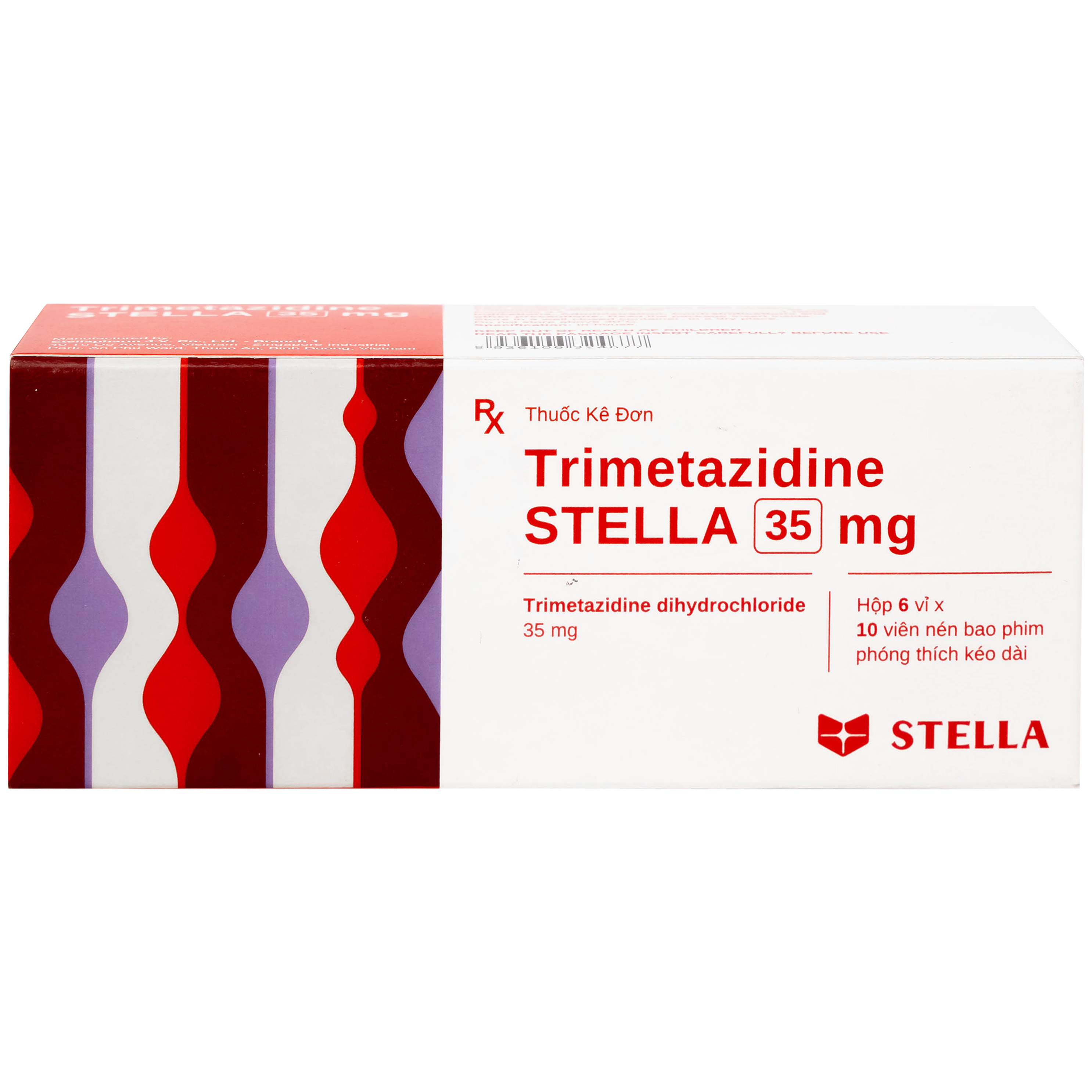 Thuốc Trimetazidine 35mg Stella Pharm hỗ trợ điều trị triệu chứng đau thắt ngực ổn định (6 vỉ x 10 viên)