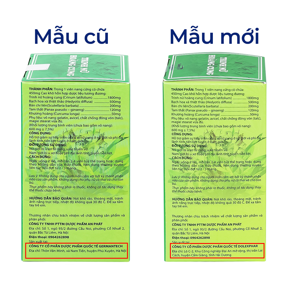 Viên hỗ trợ giảm sự tiến triển của u xơ tử cung Trinh Nữ Hoàng Cung Dolexphar (60 viên)