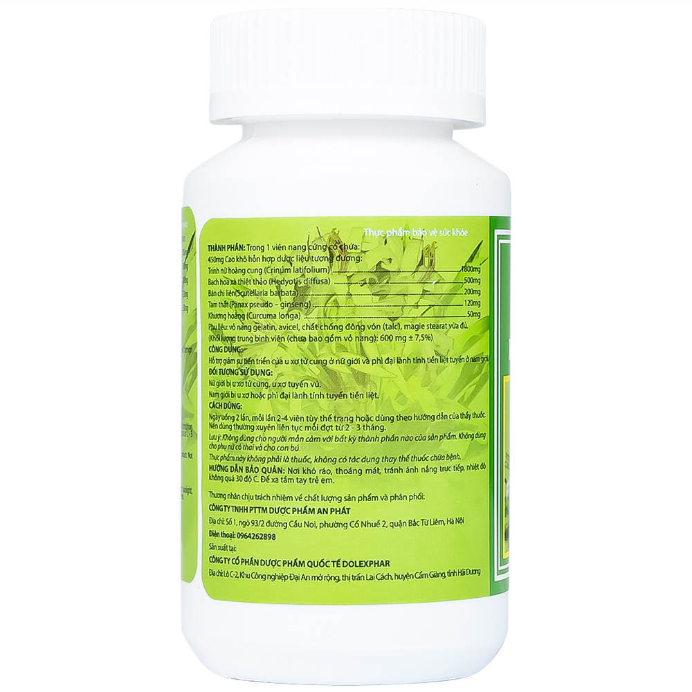 Viên hỗ trợ giảm sự tiến triển của u xơ tử cung Trinh Nữ Hoàng Cung Dolexphar (60 viên)