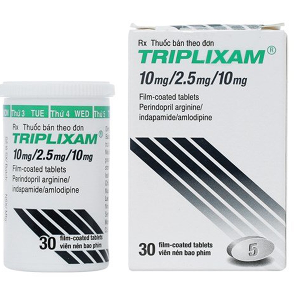 Thuốc Triplixam 10mg/2.5mg/10mg Servier điều trị tăng huyết áp (30 viên)
