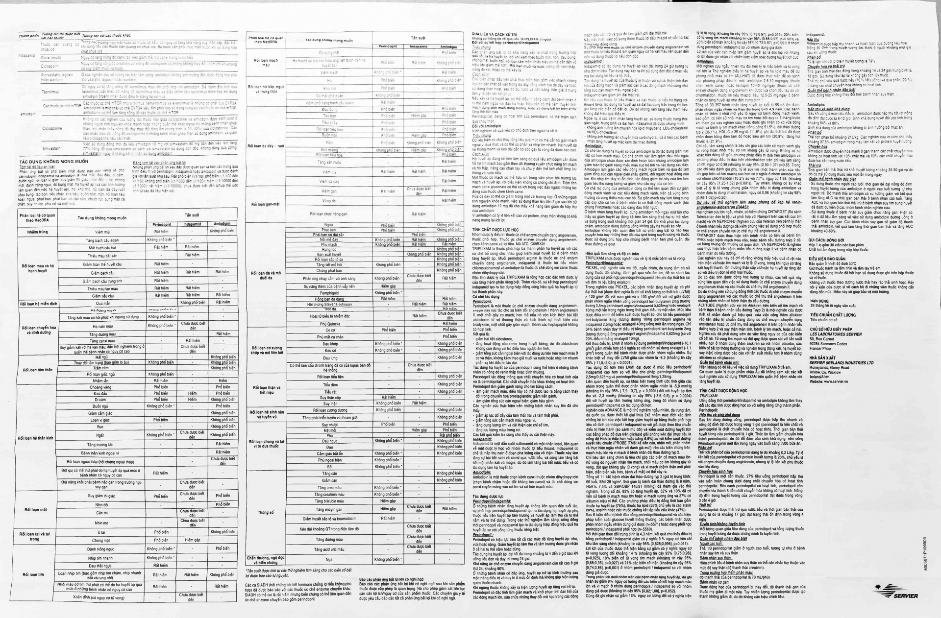 Thuốc Triplixam 5mg/1.25mg/10mg Servier điều trị tăng huyết áp (30 viên)