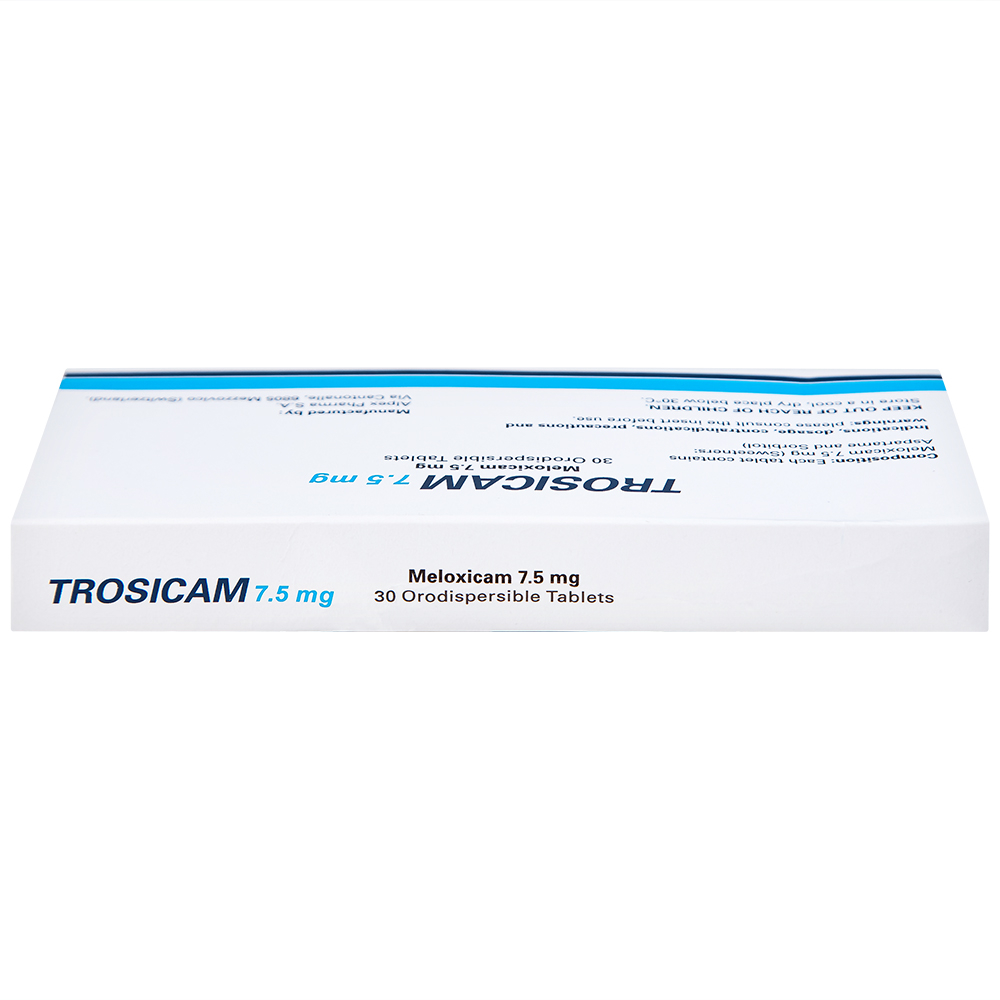 Thuốc Trosicam 7.5mg Alpex Pharma điều trị viêm đau xương khớp (3 vỉ x 10 viên)