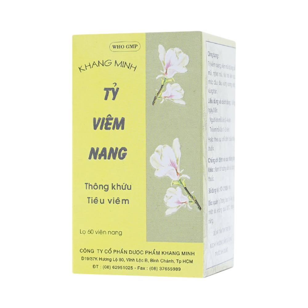 Thuốc Tỷ Viêm Nang Khang Minh điều trị viêm xoang, viêm mũi dị ứng (60 viên)